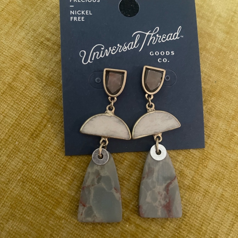 Wild Fable Gold and Brown Dangle Earrings